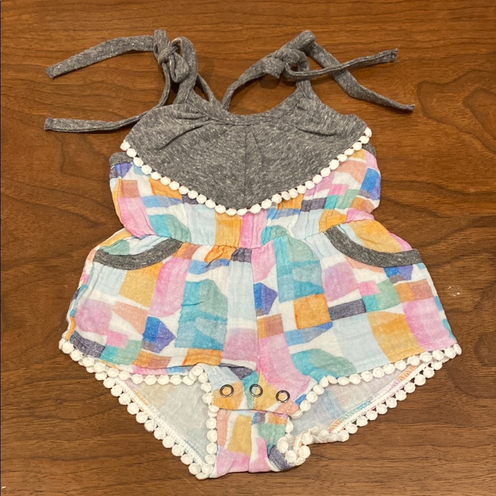NWT Miki Miette Romper Baby Size 3 Months 100% Cotton